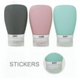 thumbnail image 3 of Portable Silicone Dispensing Bottle,Home Travel Kit Facial Cleanser Cosmetic Lotion Storage Bottles Transparent, 3 of 6