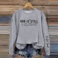 thumbnail image 2 of WEAIXIMIUNG Sweat Court à Capuche Zippé Sans Capuche Imprimé Lettre Tendance pour Femmes Pull de Mode pour Automne et Hiver, 2 of 3