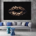 thumbnail image 2 of Mudket Framed Leopard Print Lips Canvas Wall Art, Trendy Leopard Print Wall Decor, Bold Fashion Animal Wall Art Ready to Hang - 12"L x 8"W, 2 of 10