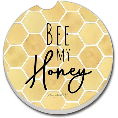 

CounterArt Absorbent Stoneware Car Coaster Bee My Honey Set of 2