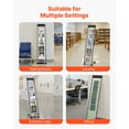 thumbnail image 6 of KFFKFF 6-Tier Metal Brochure Display Rack with Wheels, Narrow Floor-Standing Magazine Holder for Offices, Shops, and Exhibitions (6 Pockets), 6 of 9
