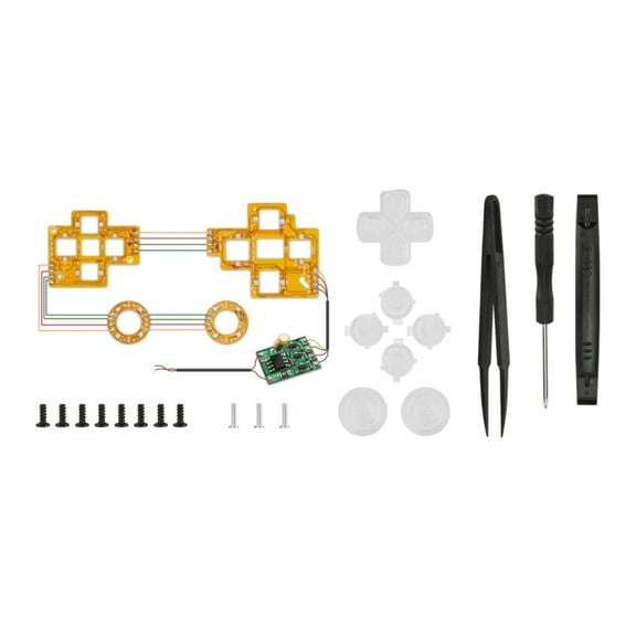 JIAHAOO Controller Mod Kit LED Upgrade 6 Colors D Pad Buttons Thumbsticks Included Soldering for PS5