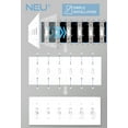 thumbnail image 3 of [5 Pack] NEU 6 Toggle Mid-Size Switch Cover Wall Plates, 6-Gang 12" x 4.75", Unbreakable Polycarbonate Thermoplastic, Glossy White, 3 of 5