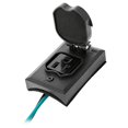 thumbnail image 3 of Toma de corriente para farola, enchufe negro resistente a intemperie, impermeable, ahorro de energía, toma de tierra de 125 V y 15 a., 3 of 9
