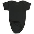 thumbnail image 3 of ToBeInStyle Babys' 4 Pack Ultra-Soft Cotton Short Sleeve Bodysuit Romper - Black - 3-6 Months Old, 3 of 3