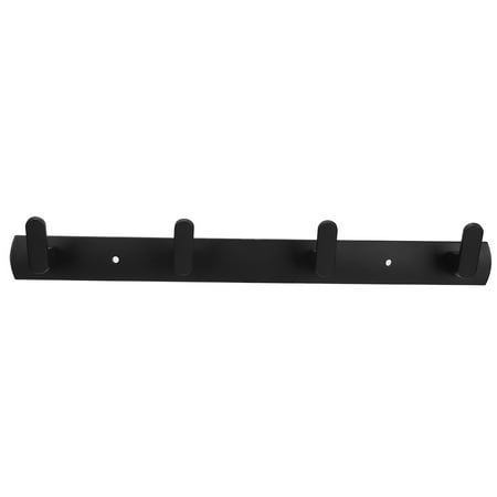 

Hooks Rack Clothes Hook Wall Mounted Large Bearing Capacity For Toilets For Bathrooms For Bedrooms Black 4 Hooks 35cm