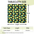 thumbnail image 2 of Yellow Lemon Fruit Slices Black Pattern Square Fitted Tablecloth with Elastic Edge,Square Table Cover,Washable Elastic Table Cover for Home Kitchen Party Decor 34"x34", 2 of 6