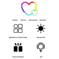 thumbnail image 6 of Agiufgs Heart Shaped Car Ambient, 45 High Brightness LED Beads with Multiple Colorful, for Vehicle Interior Decoration, Multicolor, 1pcs, 6 of 7