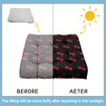 thumbnail image 6 of Cherries Floor Pillow&nbsp;– 22x22 Inch Square Meditation Cushion, Dutch Velvet, Pink & Red Fruit Print with Delicious Art Illustration, 6 of 7