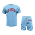 thumbnail image 4 of Afdoent Mens Two Piece Outfits Men's Suits Pocket Outfit Short Sleeved T Shirt And Shorts Set For Everyday Casual Wear Parties Summer Events Lightweight Stretch Fabric Beach Vacation Outfits, 4 of 4