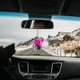 thumbnail image 4 of Adorno de espejo con forma de disco rosa, bola decorativa para espejo de coche, accesorios colgantes para espejo de coche, decoración del hogar (rosa), 4 of 5