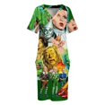 thumbnail image 4 of Vestido holgado con bolsillos y estampado artístico vintage del Mago de Oz, vestido de verano para mujer 2025, vestido para mujer, traje de verano para mujer, 4 of 7