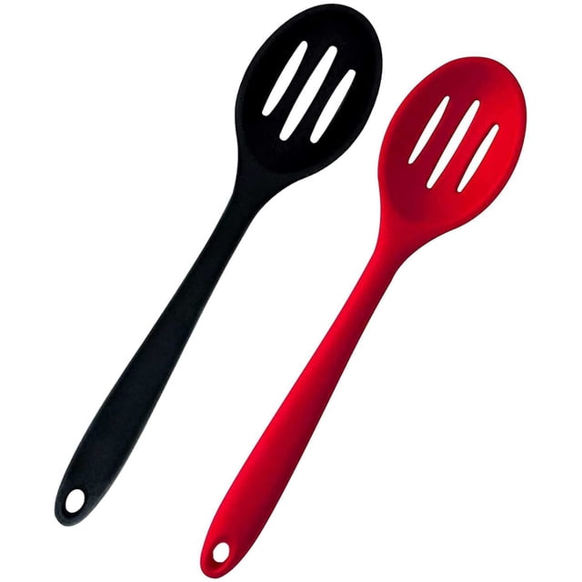Cuchara de cocina Juego de silicona Cuchara para mezclar Cuchara ranurada Cuchara para hornear antiadherente resistente al calor Cuchara para espátula para remover con cuchara Mezclar Adepaton WRLF-171-2