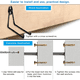 thumbnail image 3 of Percha de pared para almacenamiento con 2 soportes para cables de extensión, ganchos para escaleras, esquís, deportes, herramientas de jardín y organizador de mangueras, 3 of 5