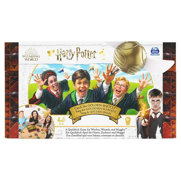 Harry Potter Catch The Golden Snitch, A Quidditch Board Game for Witches, Wizards and Muggles, Family Game Ages 8 & up