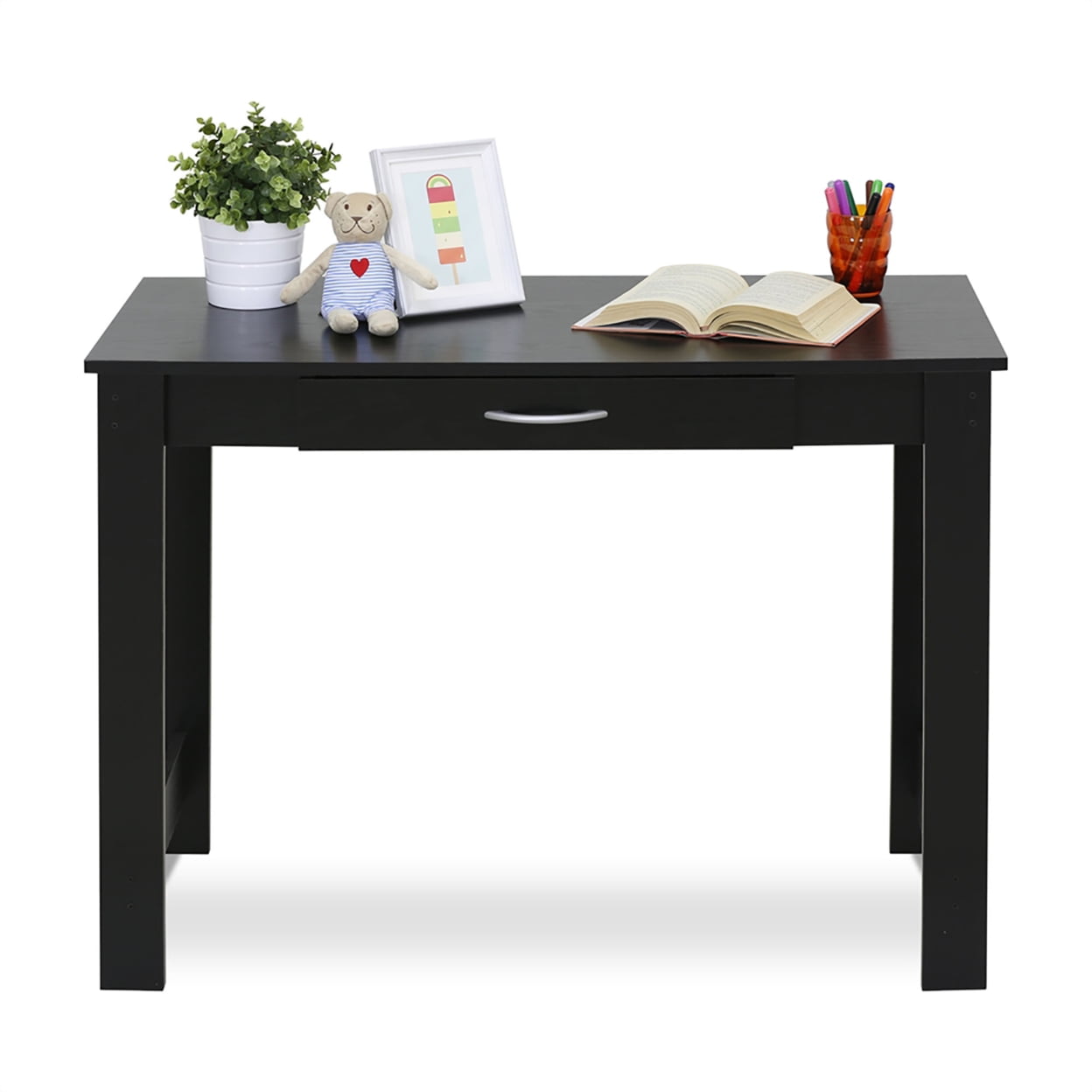Furinno Jaya Writing Desk with Drawer, 15108BKW