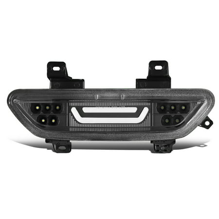 For 2015 to 2018 Ford Mustang 3D LED Bar Third 3rd Tail Brake Light Reverse / Back Up Rear Fog Lamp Black Housing 16