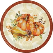Autumn Wreath Thanksgiving 8 Ct 7" Dessert Cake Plates
