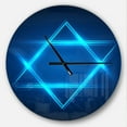 thumbnail image 1 of DesignArt Horloge Murale Étoile de David Néon Grande, 1 of 2
