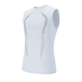 thumbnail image 3 of UVEASISHA Mens Big and Tall Tank Tops Slim Fit Sleeveless Workout Shirts Athletic Quick Dry Running Shirt for Men Gym Muscle Tanks White L, 3 of 7