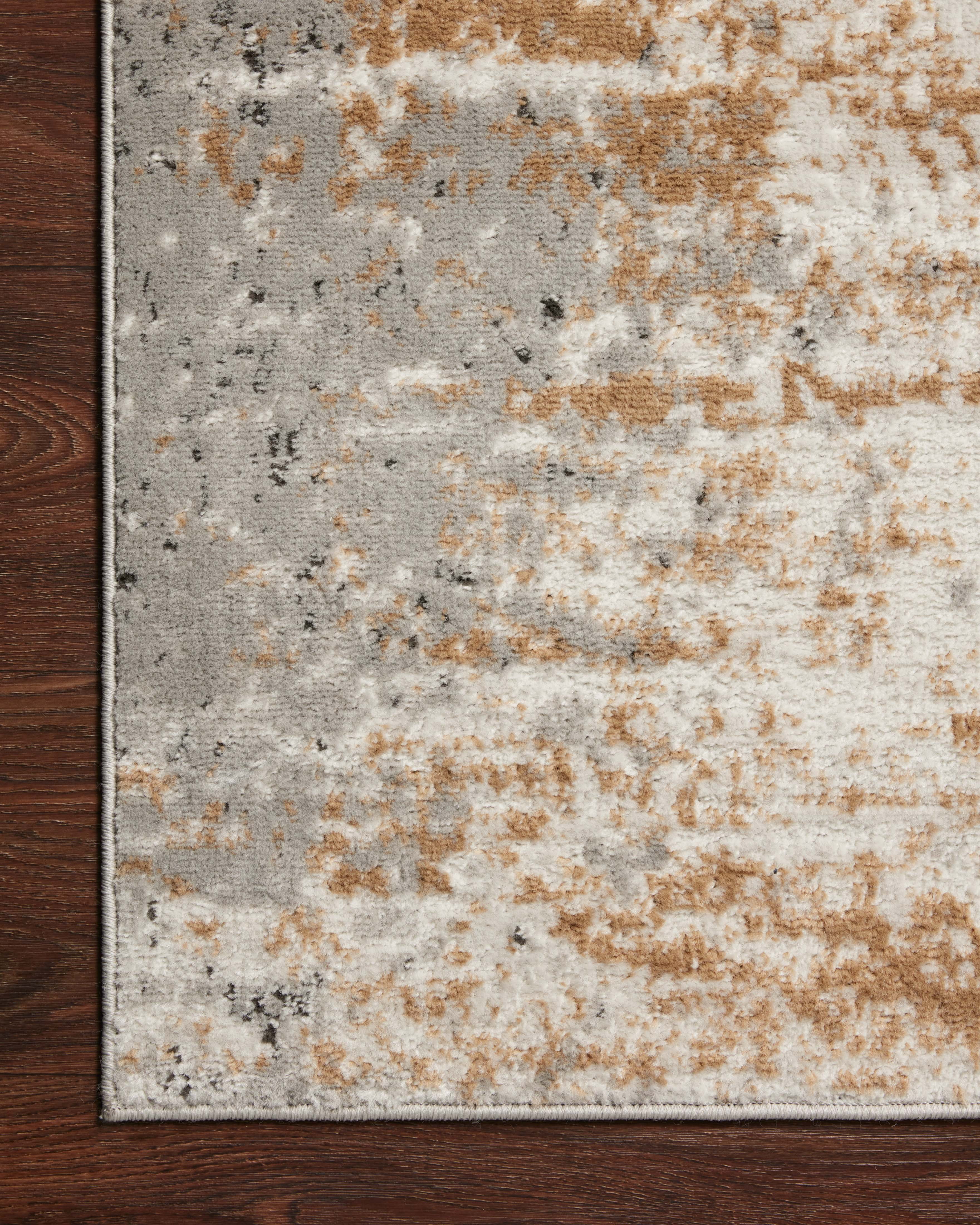 Loloi Bianca Collection BIA-01 Stone / Gold, Abstract Area Rug 11'-6" x 15'