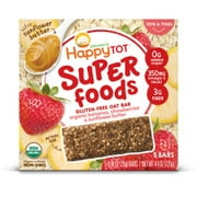 (Pack of 6) Happy Tot Organic Superfoods Bananas Strawberries & Sunflower Butter Bar, 5 count