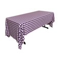 thumbnail image 1 of LA Linen TCcheck60x120-PurpleK23 Polyester Gingham Checkered Rectangular Tablecloth, White & Purple - 60 x 120 in., 1 of 4