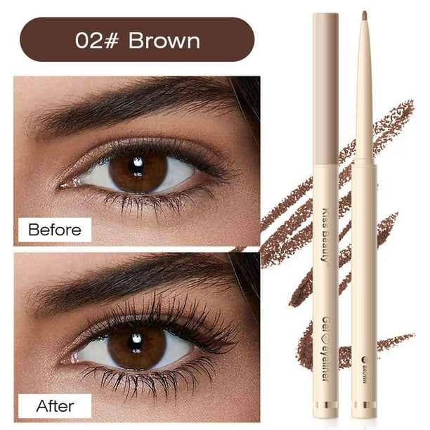 Puntoco Delineador de ojos blanco Delineador de ojos de color No es fácil de aplicar y delineador fino a prueba de aceite