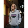 thumbnail image 2 of Proud Purple Glitter Banner Hoodie Women -Smartprints Designs, Female Medium, 2 of 4