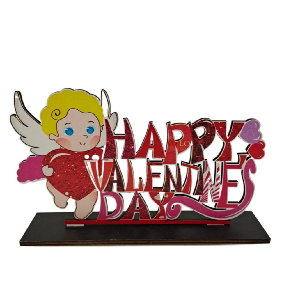 Valentine's Day Wooden Tabletop Centerpiece Signs- Gnomes & Letter ...