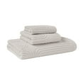 thumbnail image 3 of Beautiful by Drew Barrymore Textured Bath Towel, Soft 100% Cotton, Porcini Taupe, 3 of 6