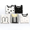 thumbnail image 2 of Conjunto de 2 piezas de ropa de dormir para bebés, niños y niñas, camiseta y pantalones, tallas 2 a 7 años Altura 85-90 cm, 2 of 6