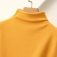 thumbnail image 5 of Czstvyn Women's Sweater Long Sleeve Warm Solid Mock Neck Regular Pullover Brushed Knit Stockinette Insulated, 5 of 5