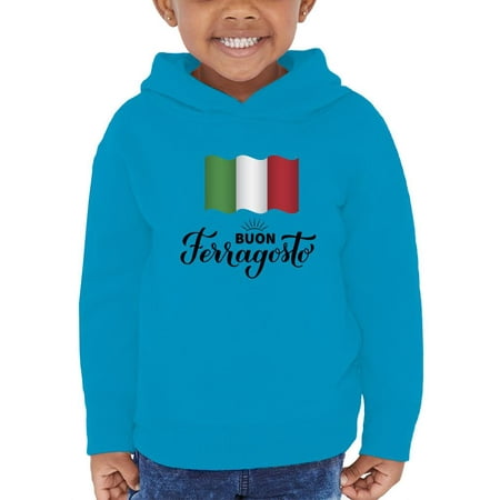 

Buon Ferragosto Italy Flag Hoodie Toddler -Image by Shutterstock 2 Toddler