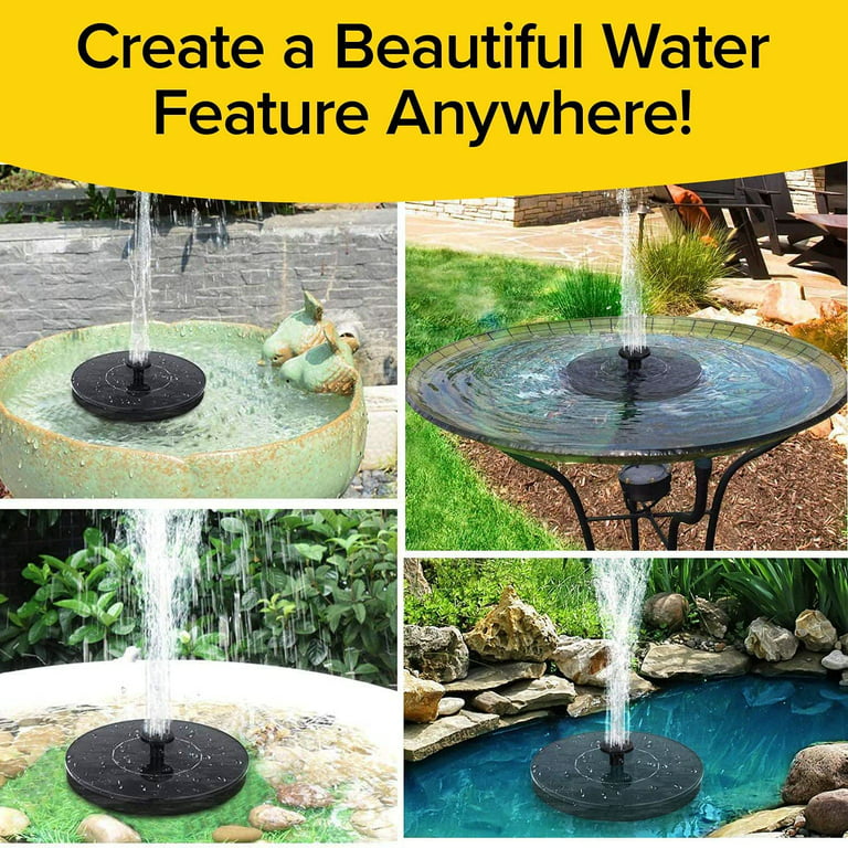 Fast Fountain by Pocket Hose, as Seen on TV, Solar Power Water Fountain,  Pools and Ponds, Plastic