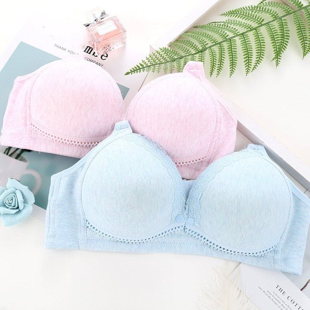 Maternity Bra Wire Free Front Closure Nursing Bra Pregnant Women Sleeping Bras Underwear Cotton Maternity Nursing BrasBeige42 He Qiyong unisex