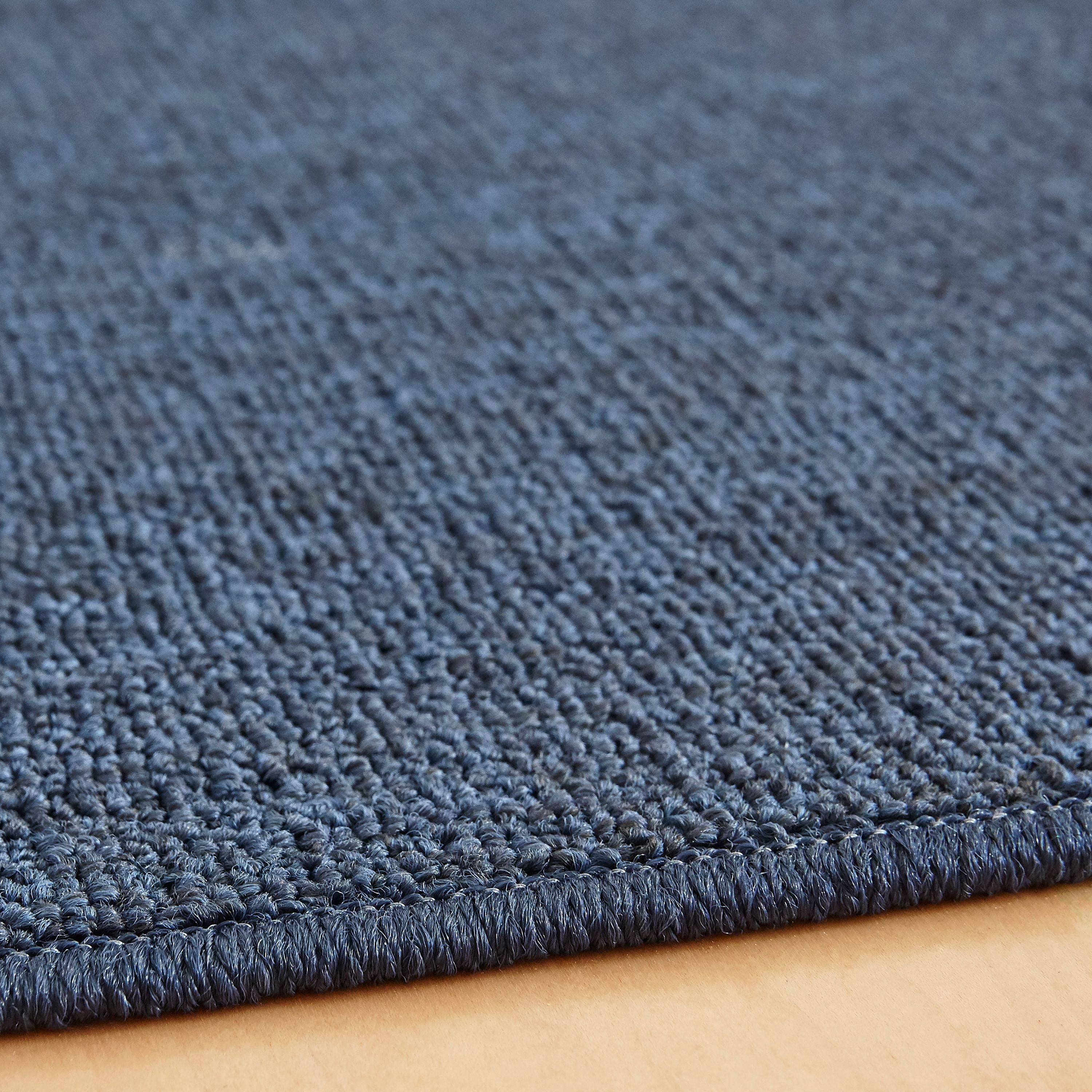Mainstays Titan Solid Area Rug, Navy, 17.4" x 30"
