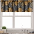 thumbnail image 3 of Ambesonne Nature Valance & Curtain, Botanical Motif Exotic Art, 55"x24", Dark Grey and Marigold, 3 of 7