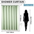 thumbnail image 4 of LVRLVR 1Pc Diamond Jacquard Shower Curtain Set, Heavyweight Polyester, Tassel & Hookless 2 Styles, Bathroom Curtain with Liner or Hooks, 4 of 8