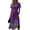 Purple, variant on Minjewel Women's Floral Shift Dress with Print V-Neck - Short Sleeve Summer Dress, Loose Flowy Beach Party Outfit, Comfy Vacation Mini Dress,Black,L