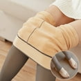 thumbnail image 2 of SEARCHI Autumn Winter Warm Insulated Tights Women Leggings Elastic Thin All-- Pantyhose Fleece Tights High Waist Thermal Leggings Pantyhose Skin-Transparent, 2 of 8