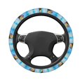 thumbnail image 3 of Daiia Prague Ratter Dog in Bathtub Steering Wheel Cover Auto Steering Wheel Covers Breathable Anti-Slip Steering Wheels Car Interior Decor Accessories for Men Women Universal 15 Inch, 3 of 8