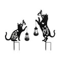 thumbnail image 2 of Lámpara solar de gato para jardín, luz nocturna, decoración artística, balcón, de granja navideño, patio trasero, accesorio de iluminación sola, 2 of 8