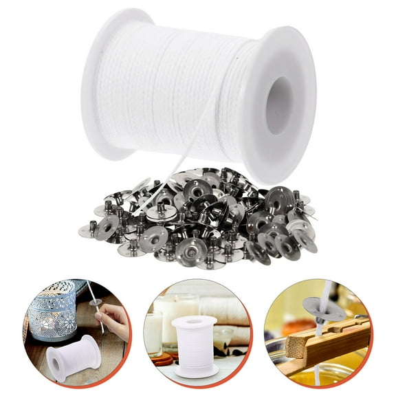 OFFIGAM DIY Cotton Candle Wicks Durable Replacement for Candle Making 1Set
