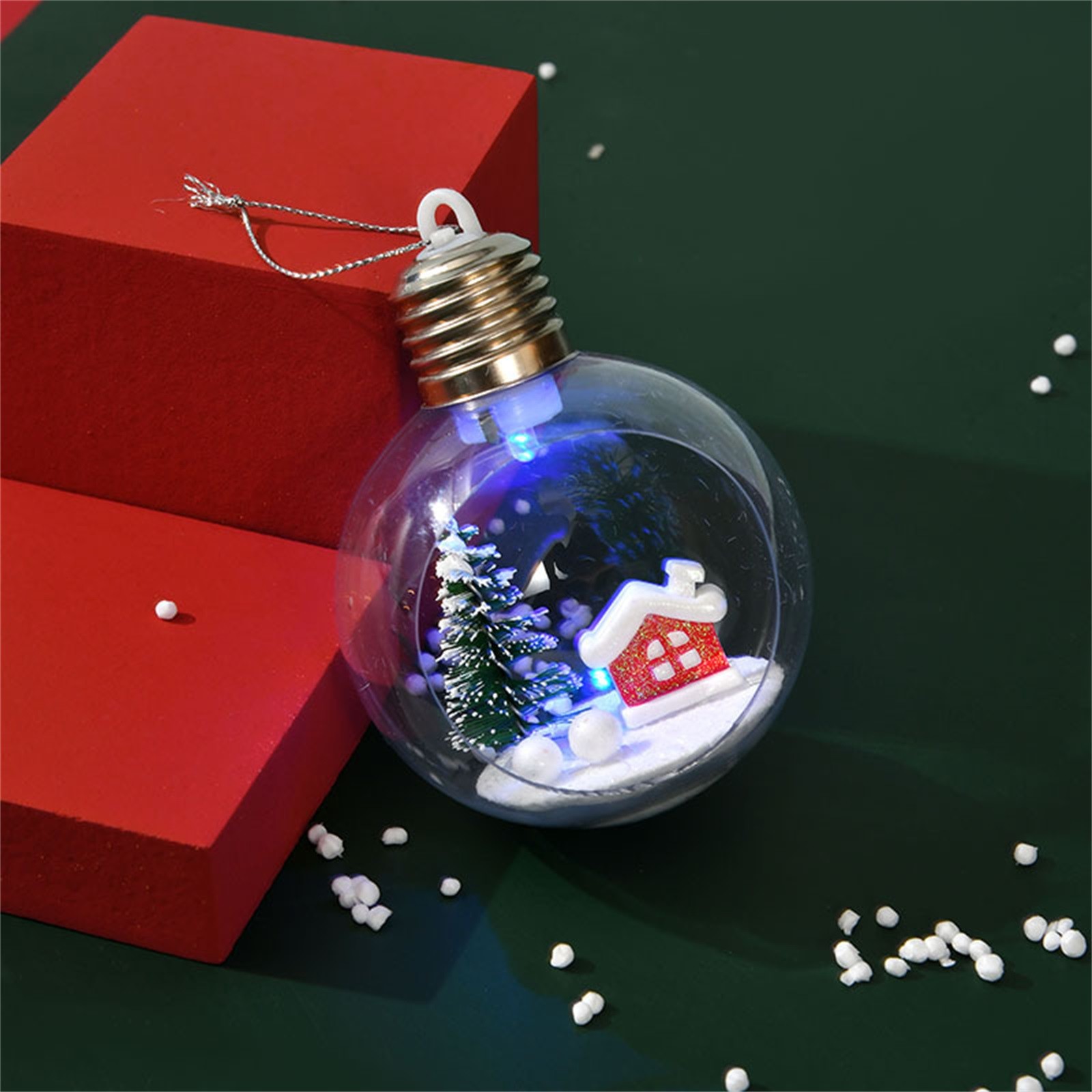 Ornaments Clear Christmas Ornaments With LED And Suitable Party ...