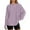 Light Purple, variant on Fashionable Oversized Long Sleeve T Shirt Casual Basic Round Neck Fall Top For Everyday Wear
