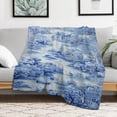 thumbnail image 5 of Blue Willow Ceramic Background Texture Blanket for Bed Throw Blanket for Women, Men Super Soft Plush Blanket Throw, Print Blanket, 5 of 5