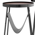 thumbnail image 5 of Furniture of America Lassatov Metal 2-Piece Nesting Table in Matte Black, 5 of 6