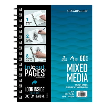 Grumbacher 10" x 7.75" Mixed Media Paper Pad, 50 Sheets