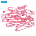 thumbnail image 3 of Uxcell Safety Pins 2.95 Inch Large Metal Sewing Pins Pink 15Pcs, 3 of 5